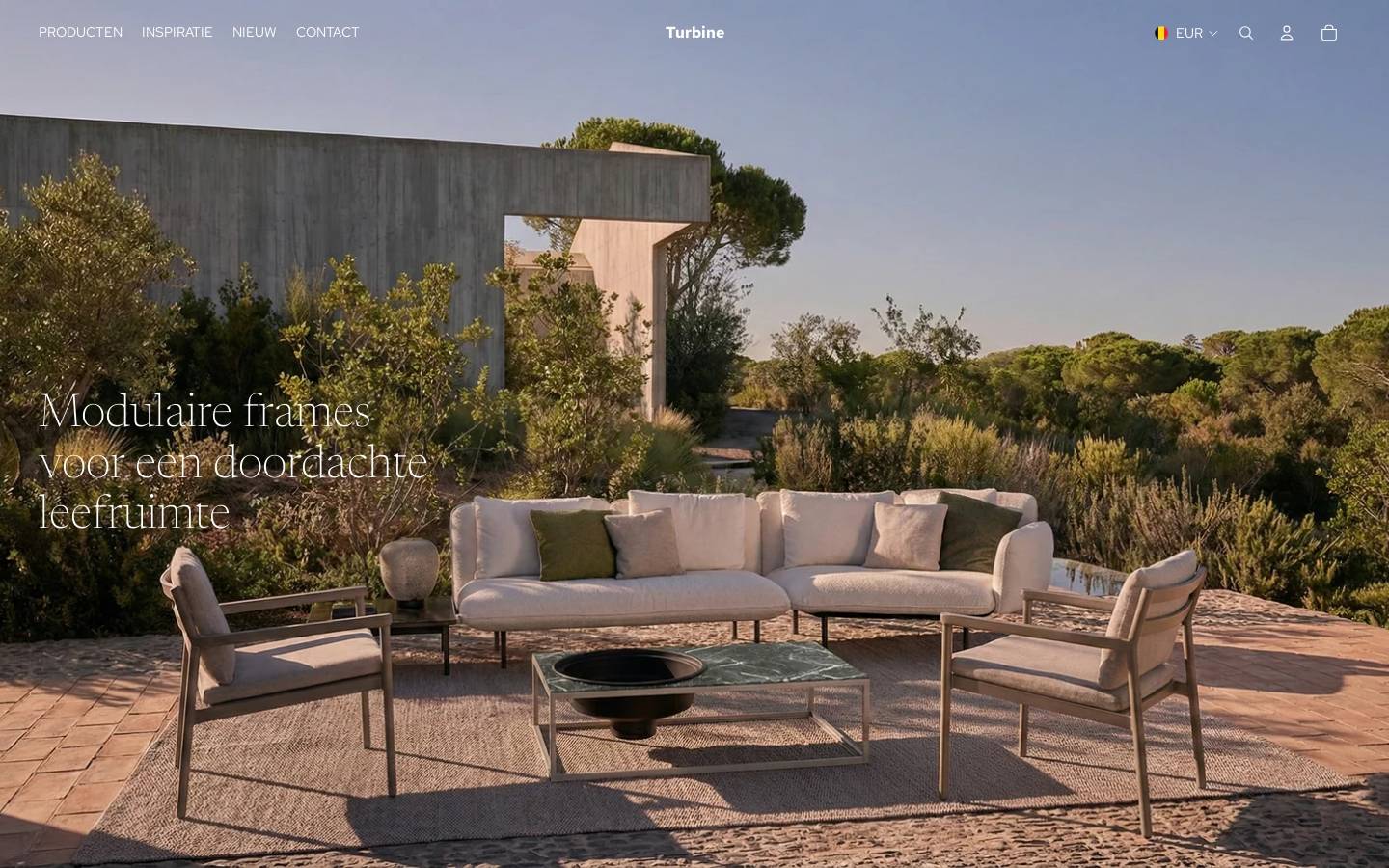 turbine.be homepage screenshot