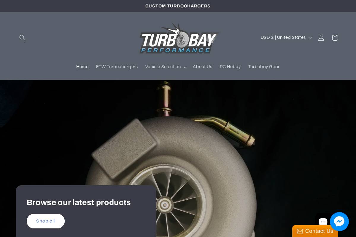 turbobayperformance.com homepage screenshot