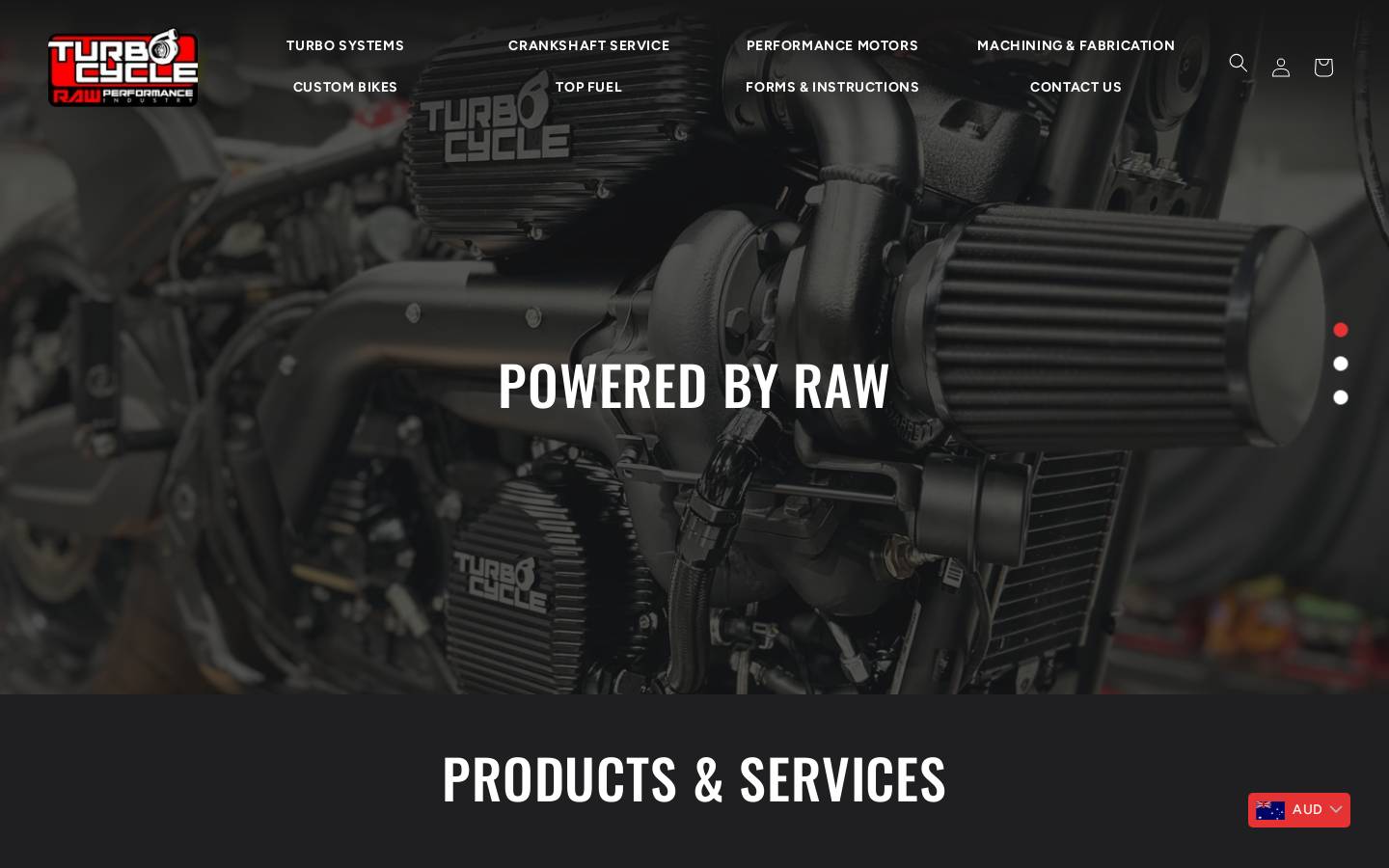 turbocycle.net homepage screenshot