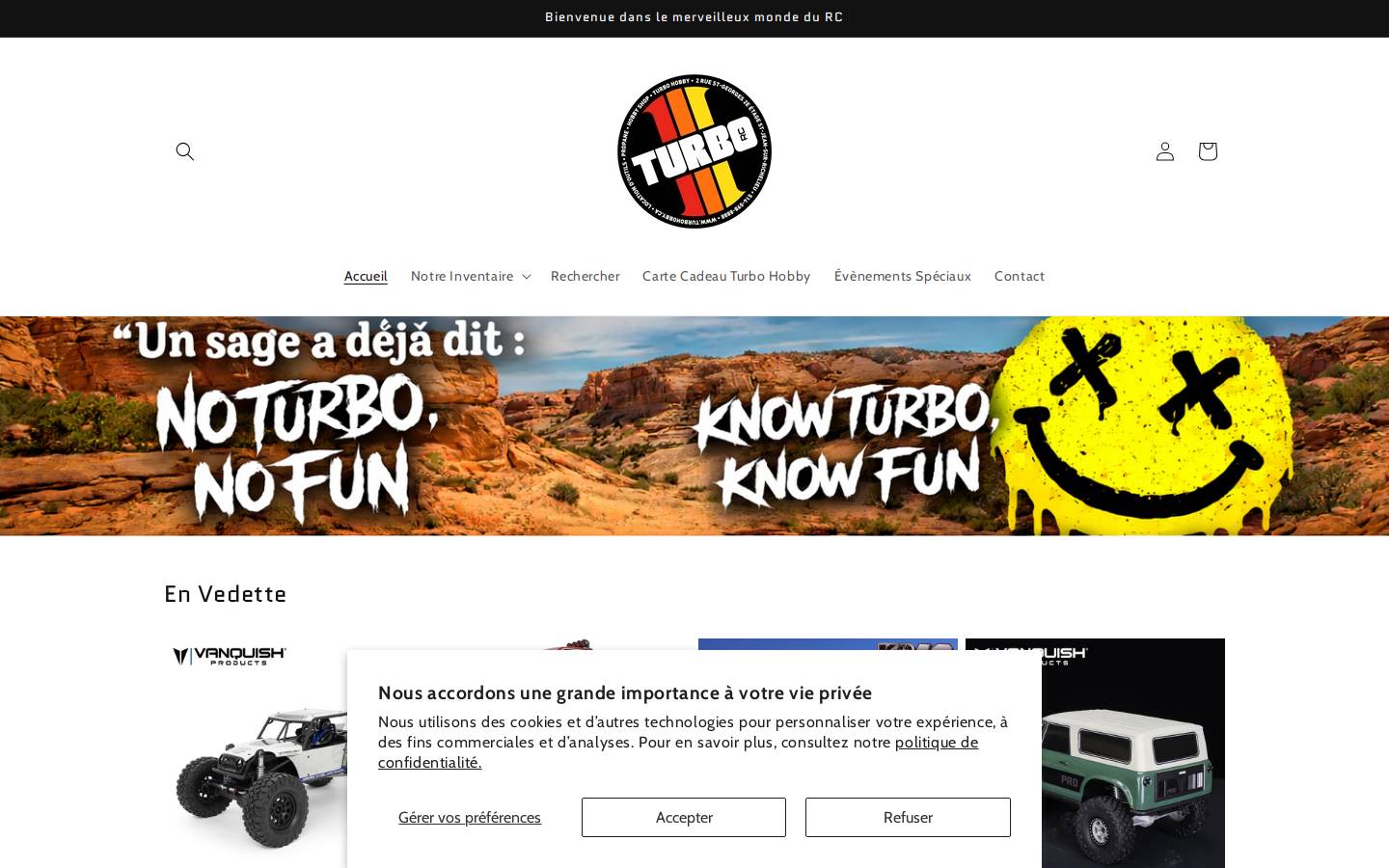 Turbo Hobby homepage screenshot