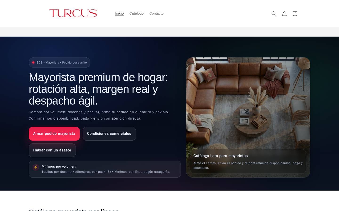 turcus.com homepage screenshot