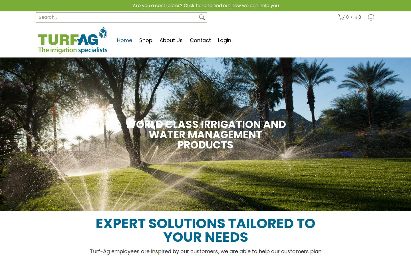 turf-ag.co.za homepage screenshot