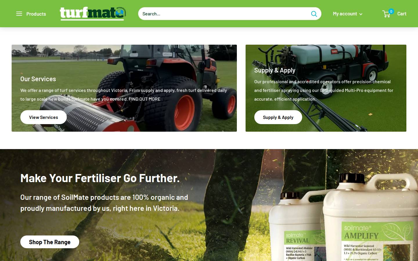 turfmate.com.au homepage screenshot