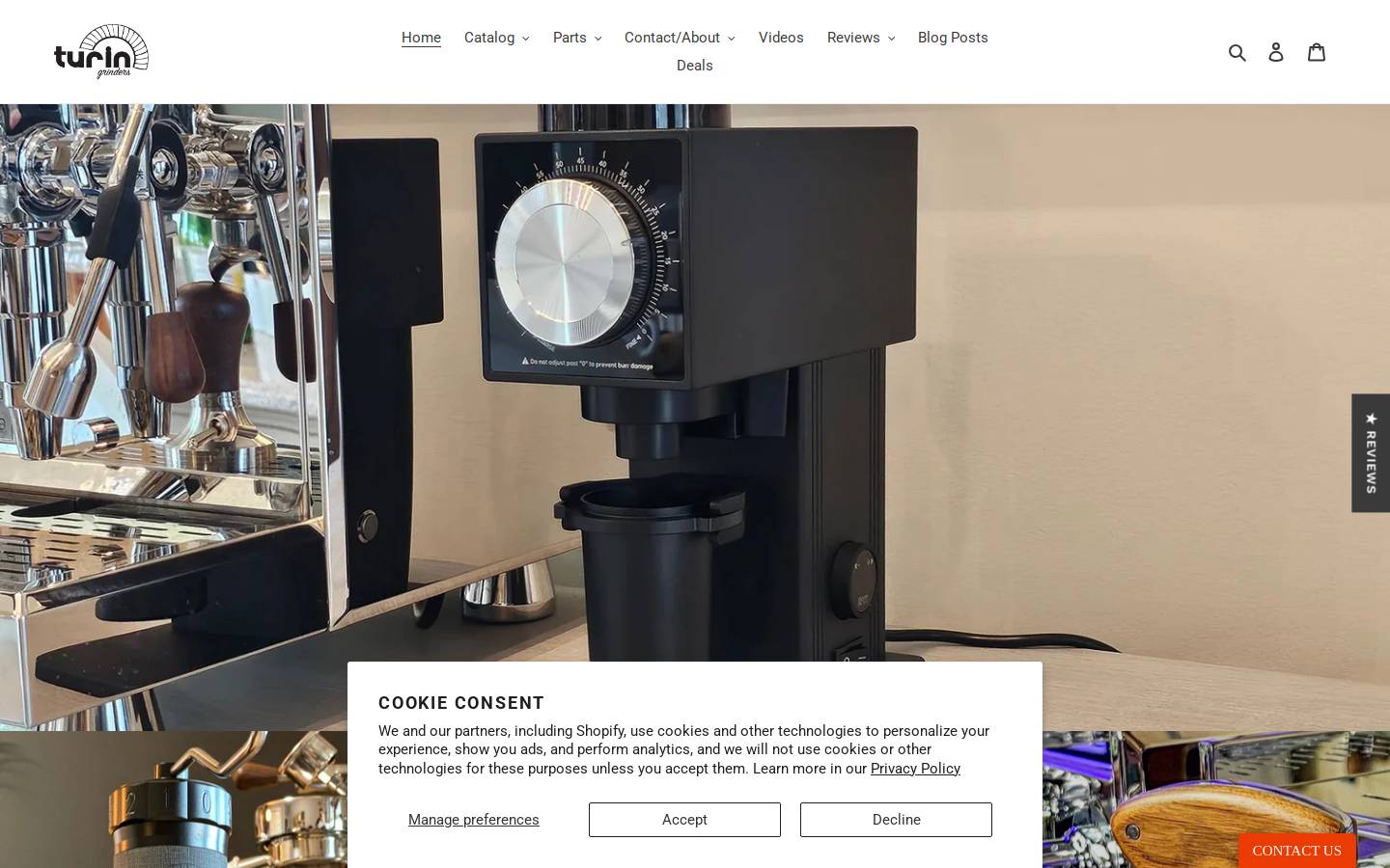 Turingrinders homepage screenshot