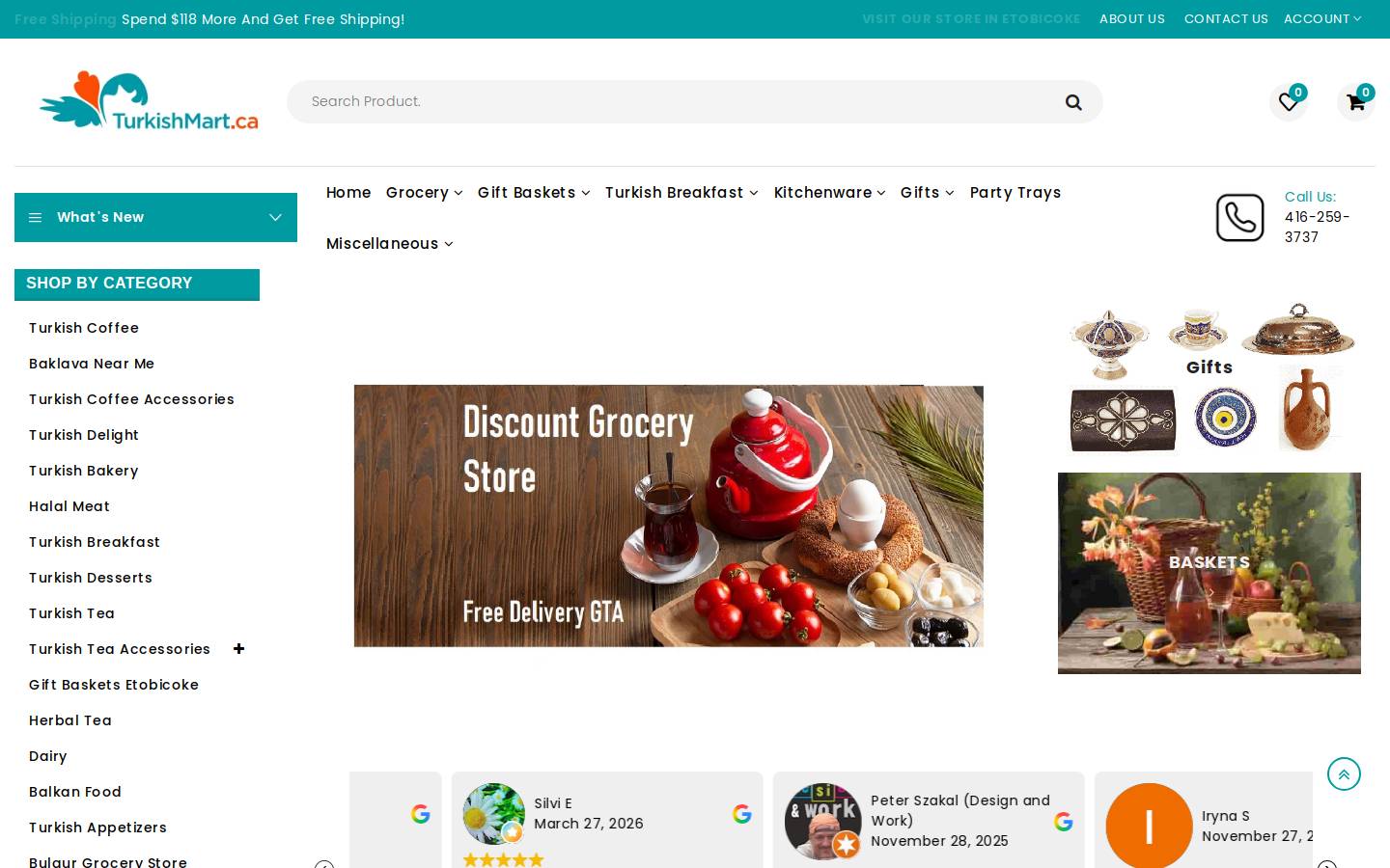 turkishfoodmart.org homepage screenshot