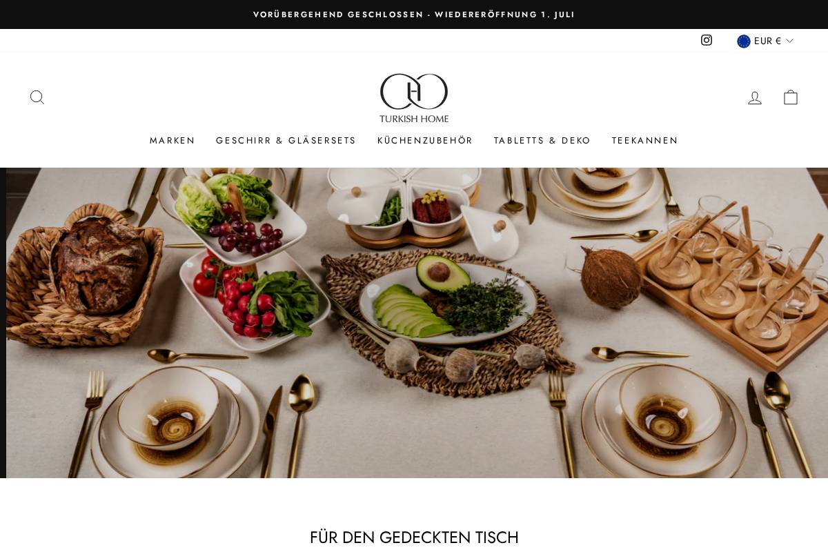 turkishhome.de homepage screenshot