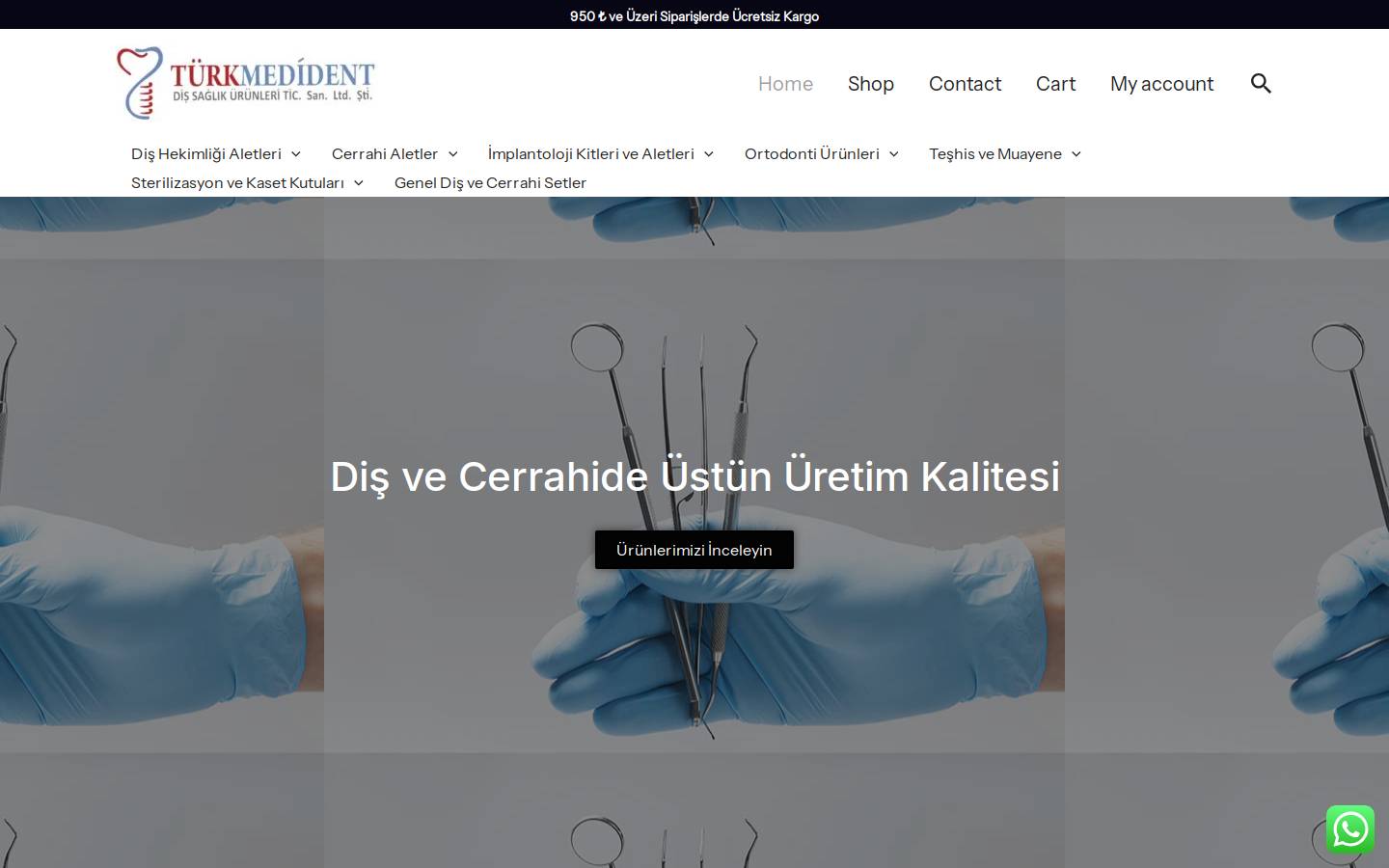 turkmedident.com homepage screenshot