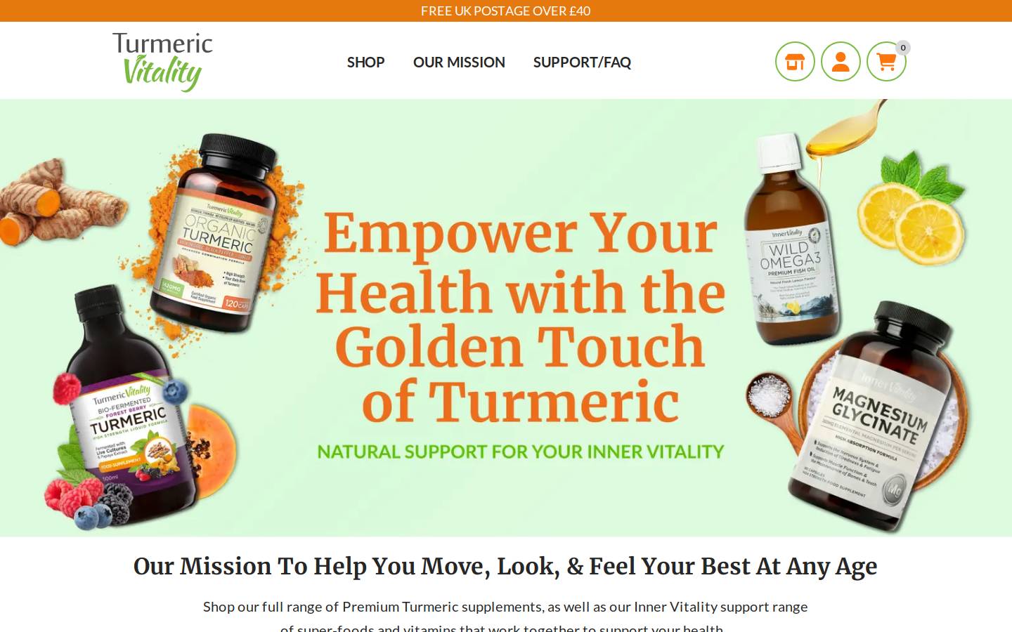 turmericvitality.com.au homepage screenshot