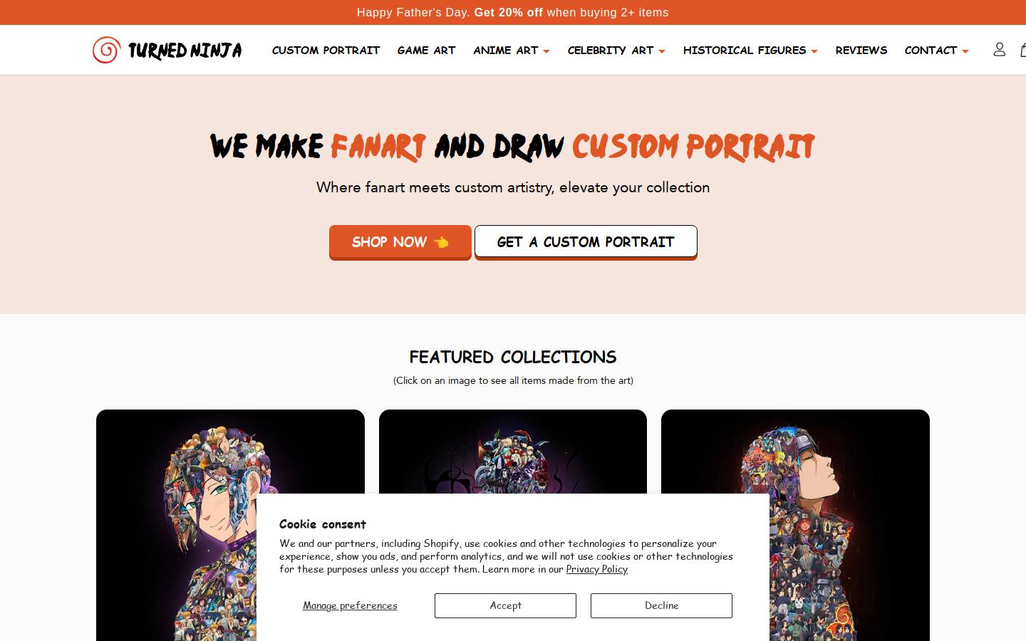 Turned Ninja homepage screenshot