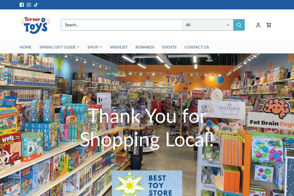 Turnertoys homepage screenshot