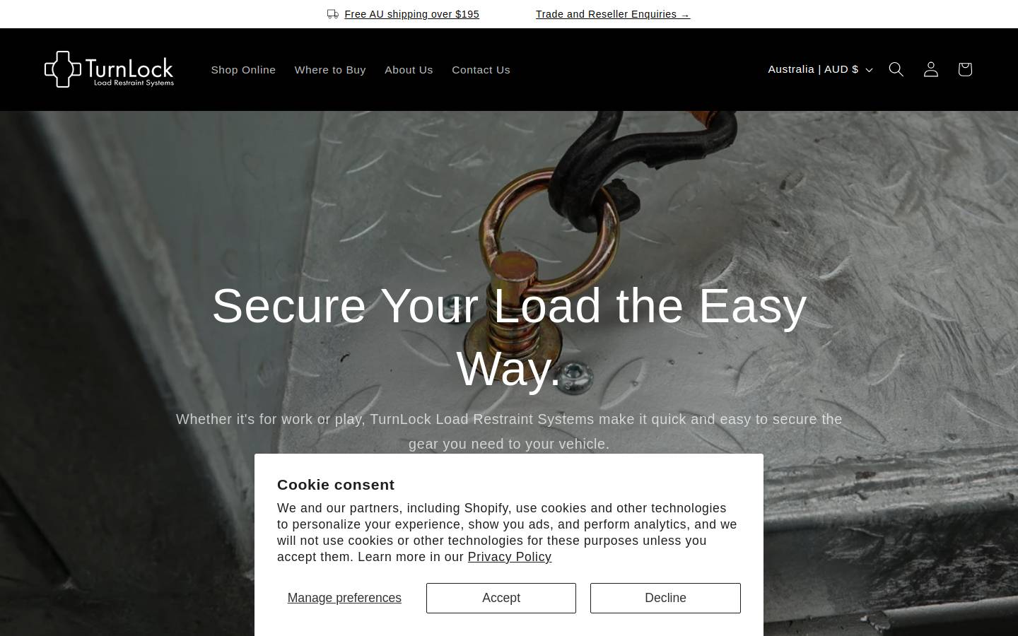 turnlock.com homepage screenshot