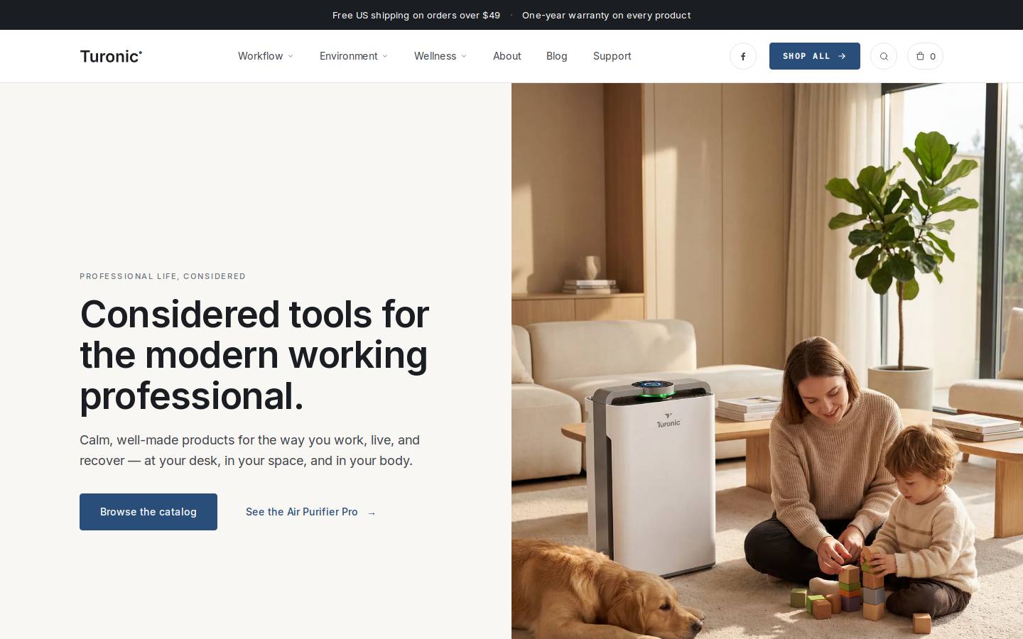 Turonic homepage screenshot