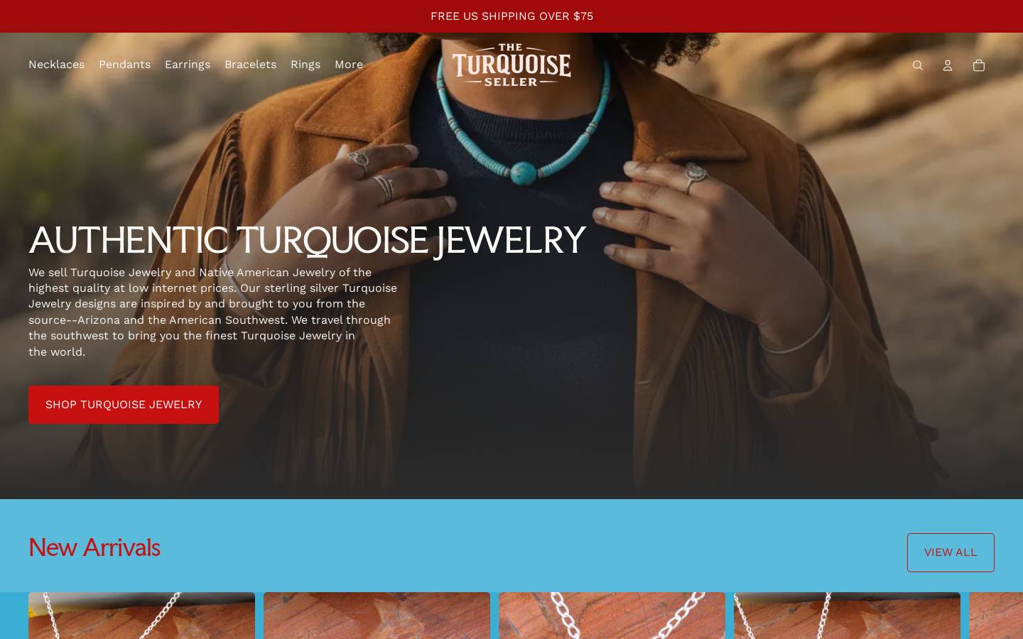 turquoiseseller.com homepage screenshot