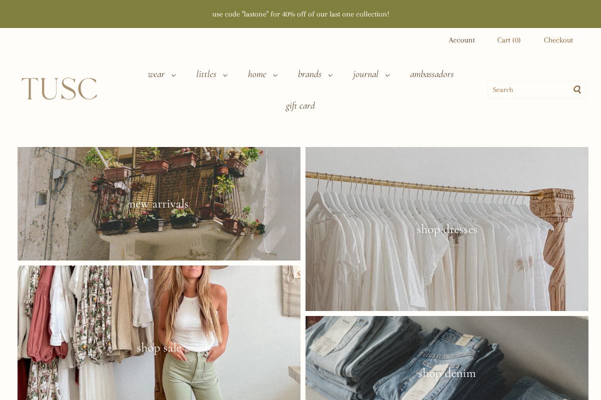 tusc.co homepage screenshot