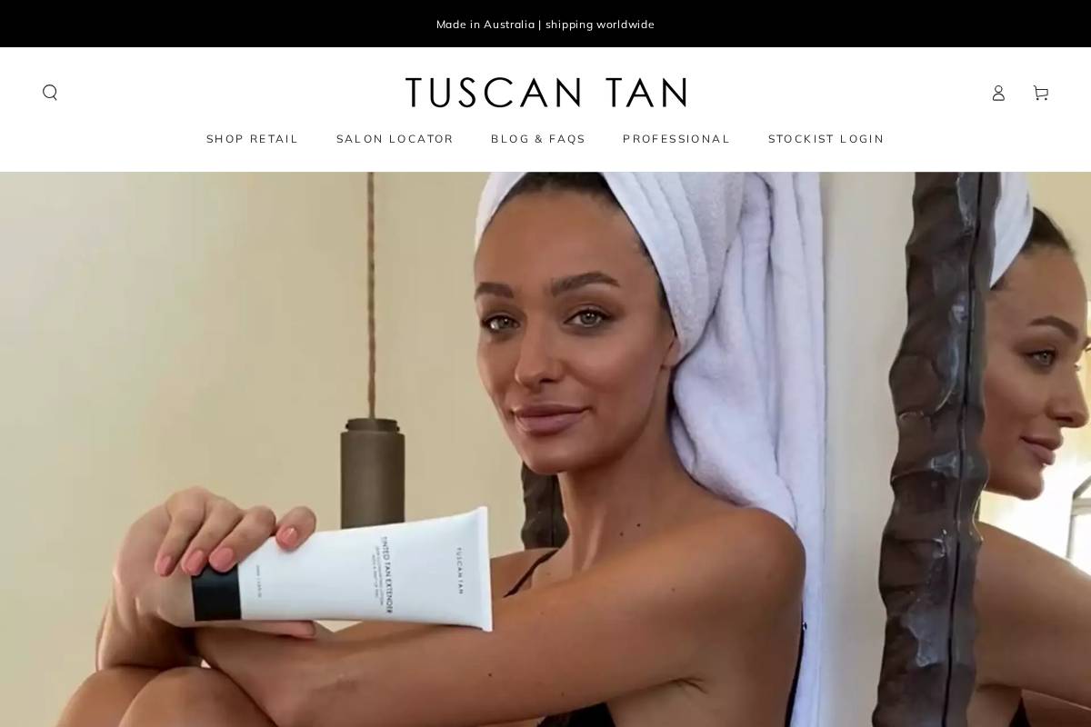 Tuscantan homepage screenshot