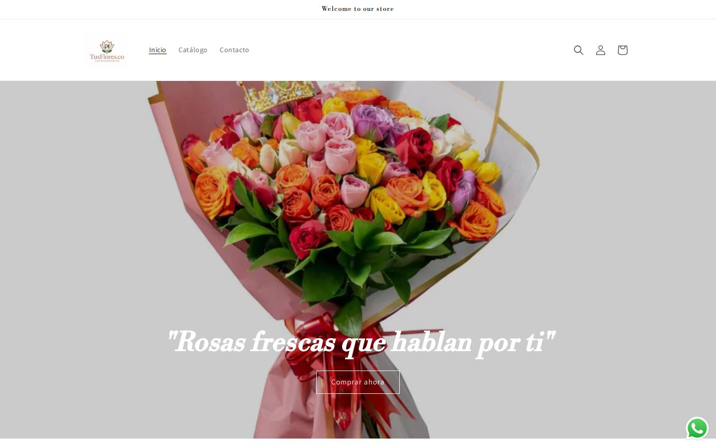 tusflores.co homepage screenshot
