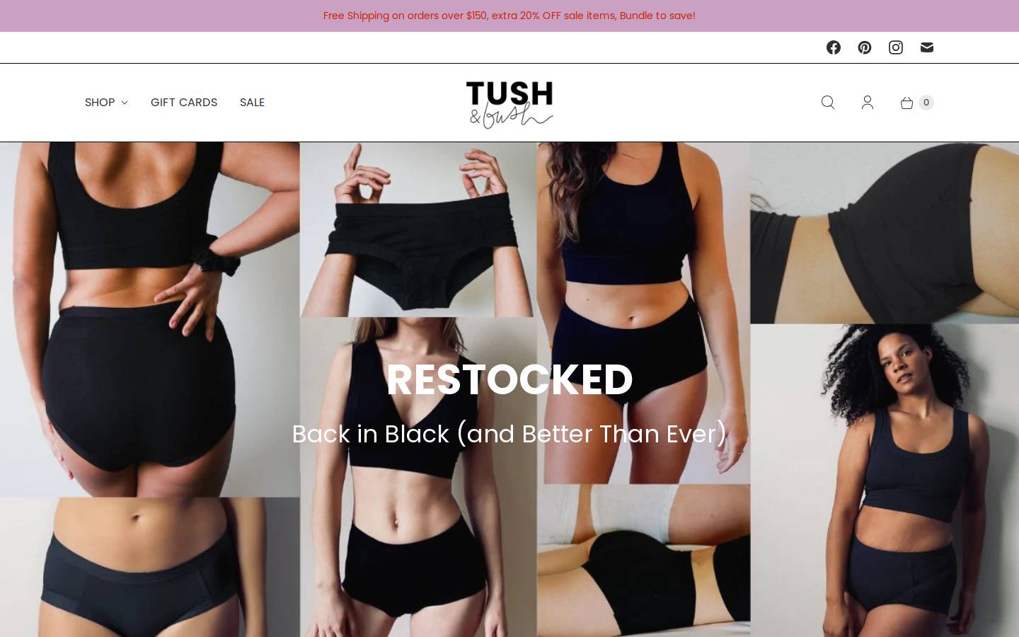 tushandbush.com homepage screenshot
