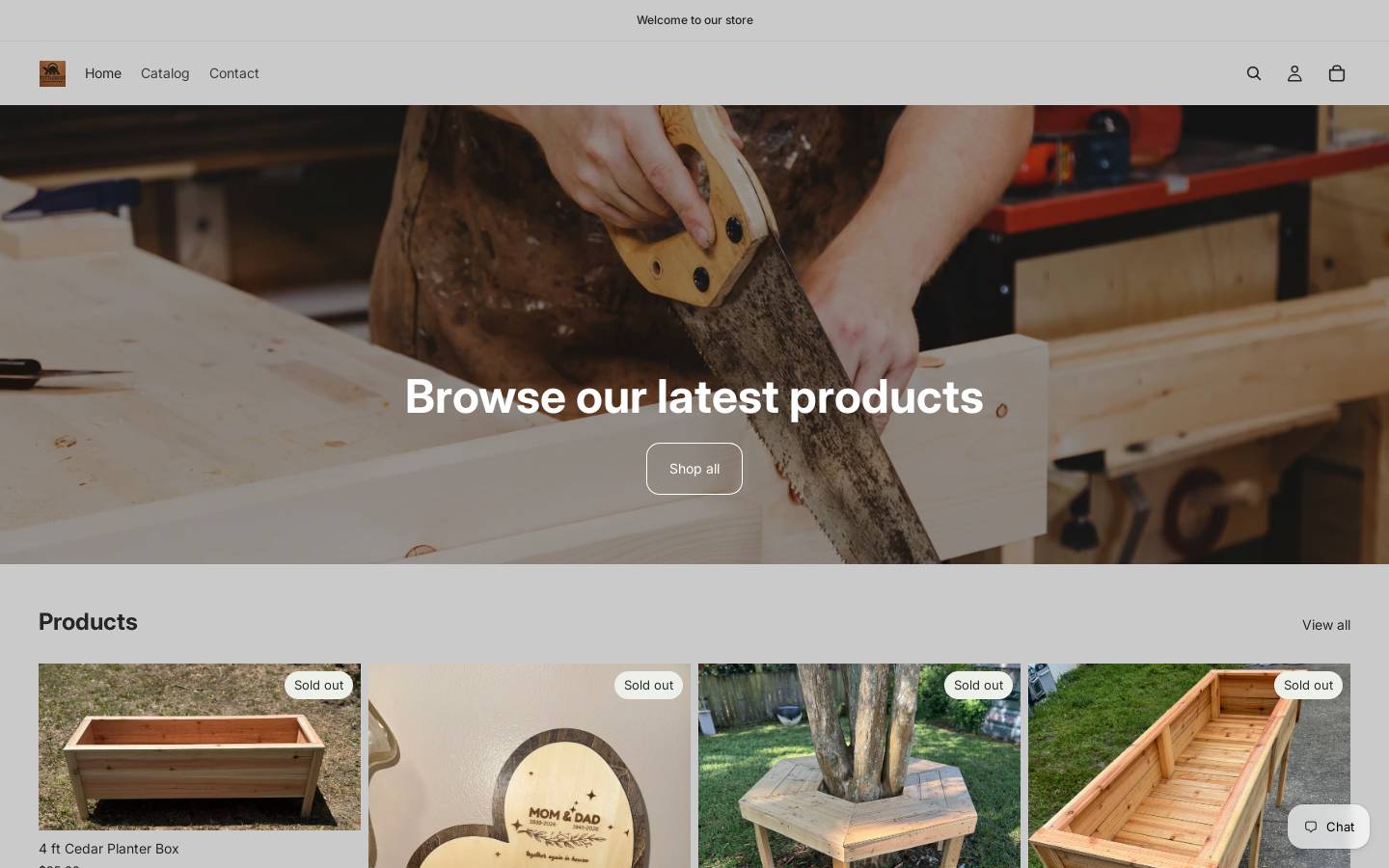 tuttlebuiltwoodworks.com homepage screenshot