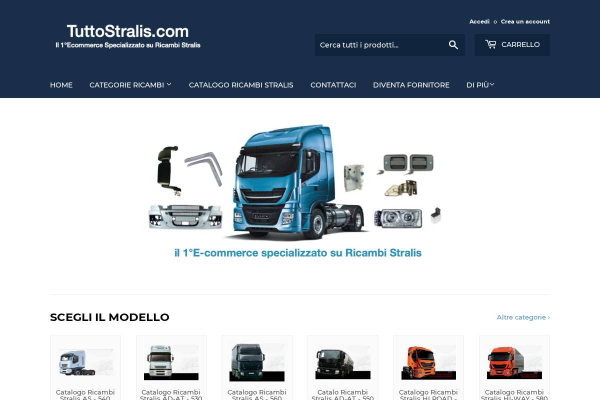 tuttostralis.com homepage screenshot