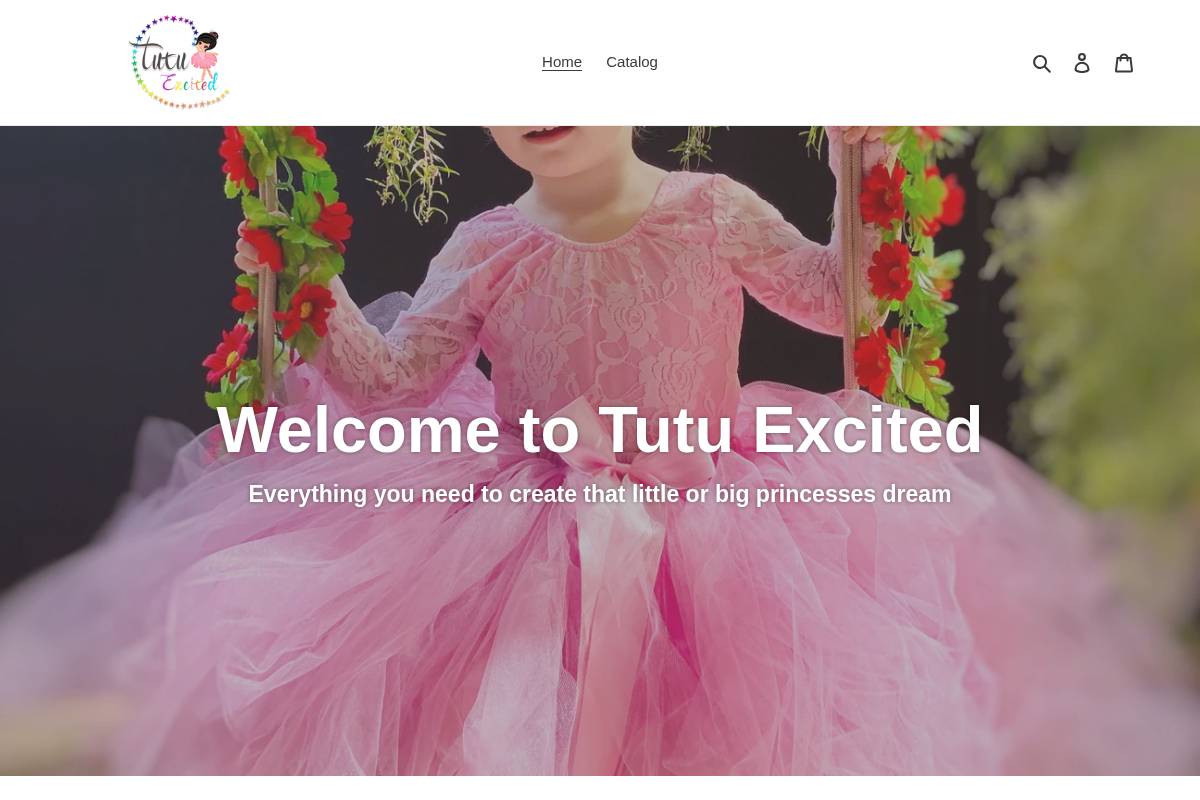 tutuexcited.com homepage screenshot