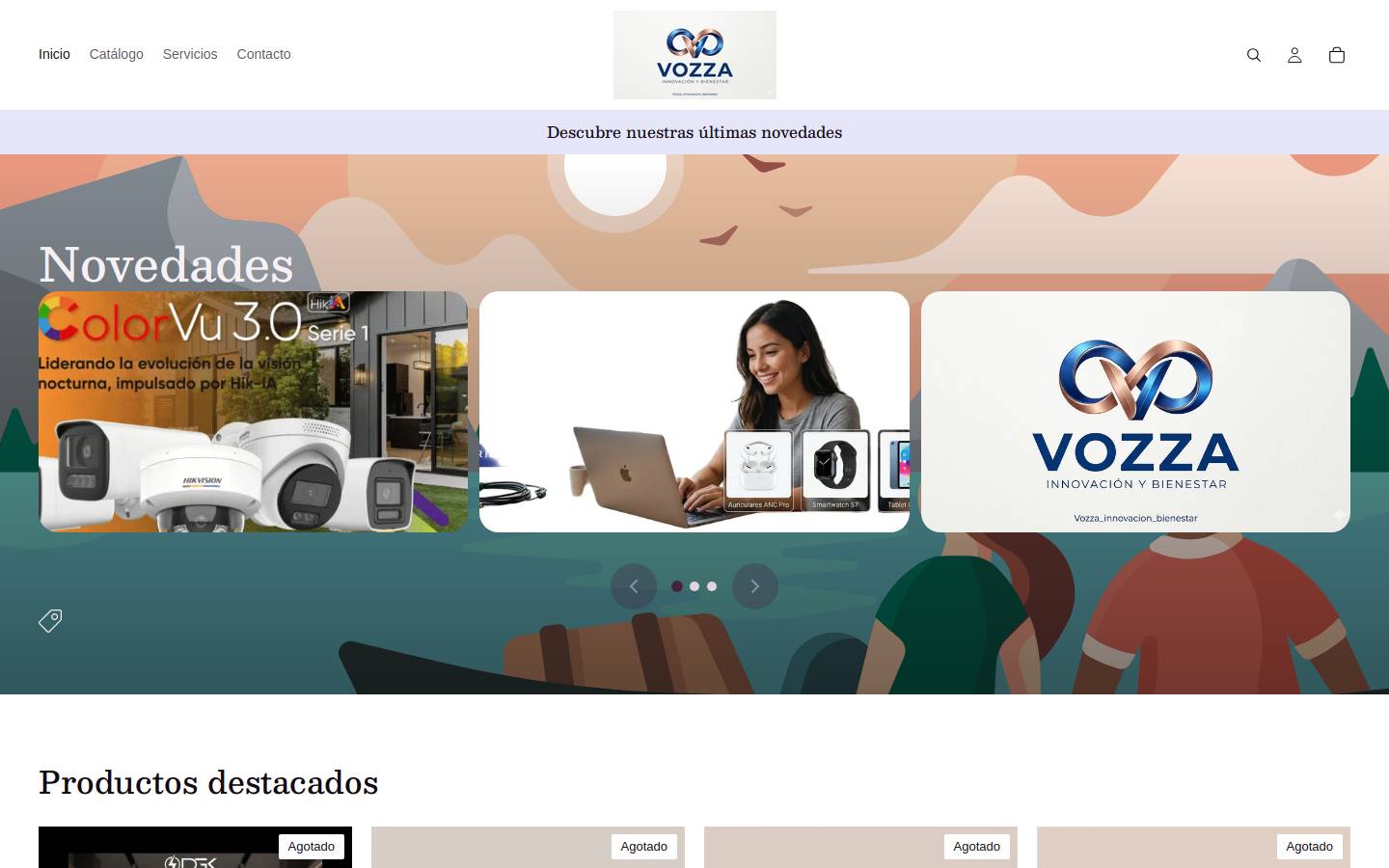 tuvozza.com homepage screenshot
