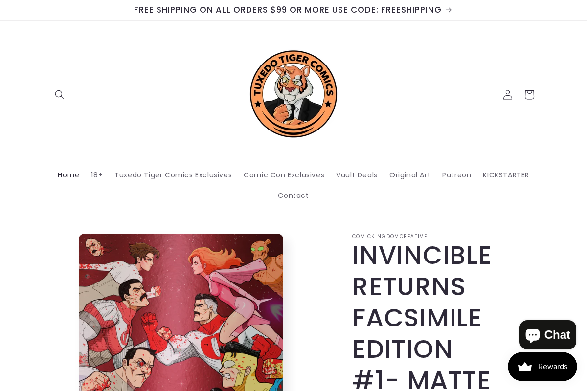 Tuxedotigercomics homepage screenshot