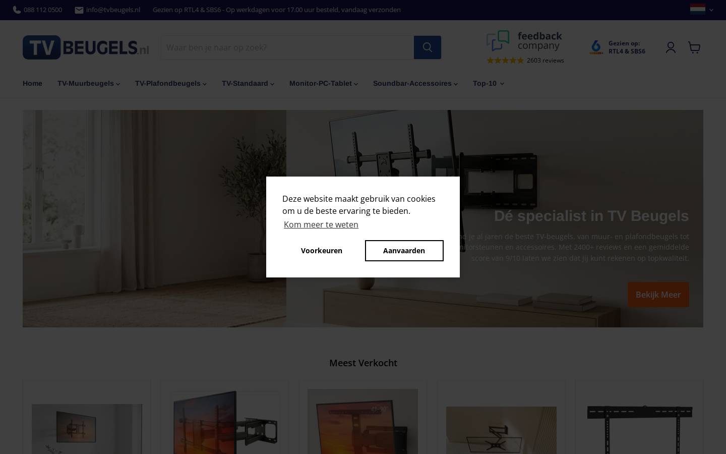 TVbeugels_nl homepage screenshot