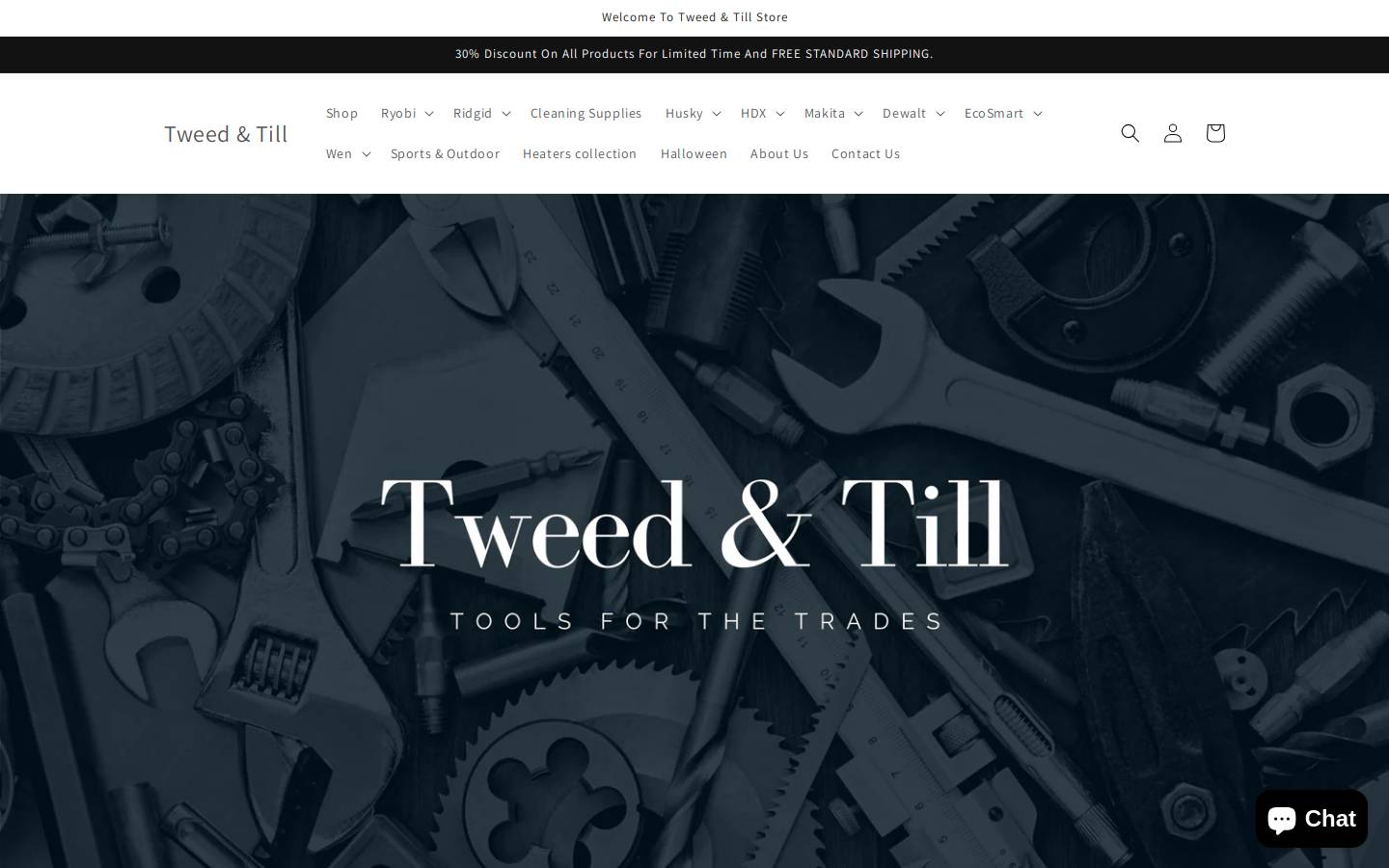 tweedandtill.com homepage screenshot