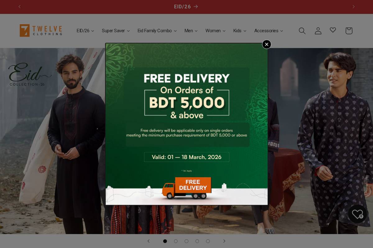 twelvebd.com homepage screenshot