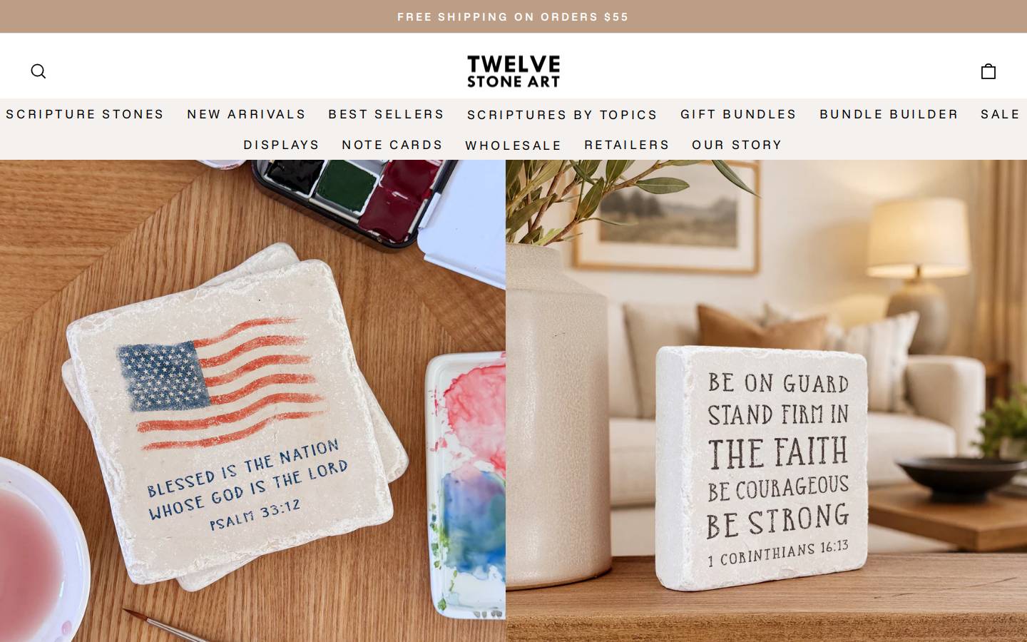 twelvestoneart.com homepage screenshot
