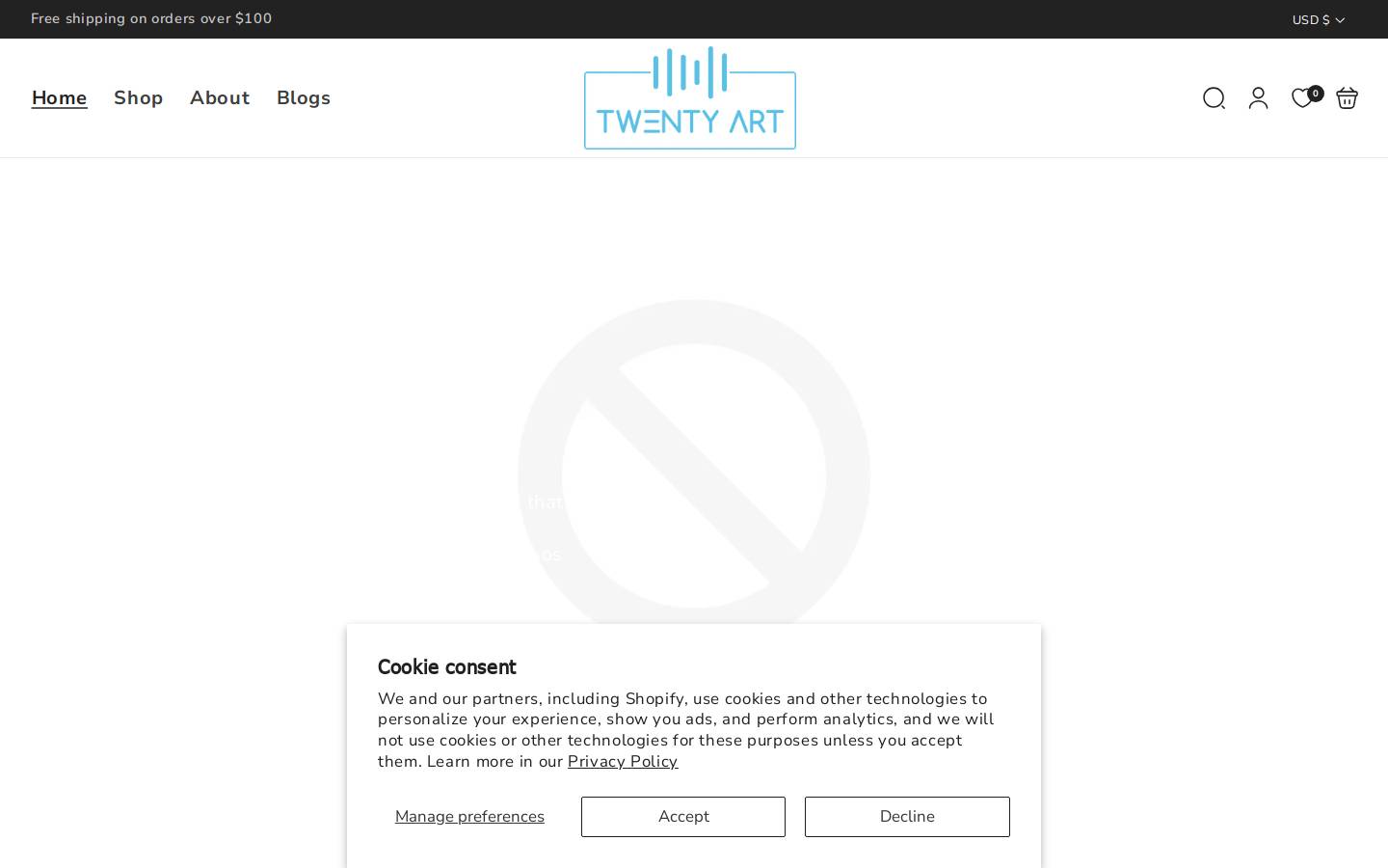 twentyart.com homepage screenshot