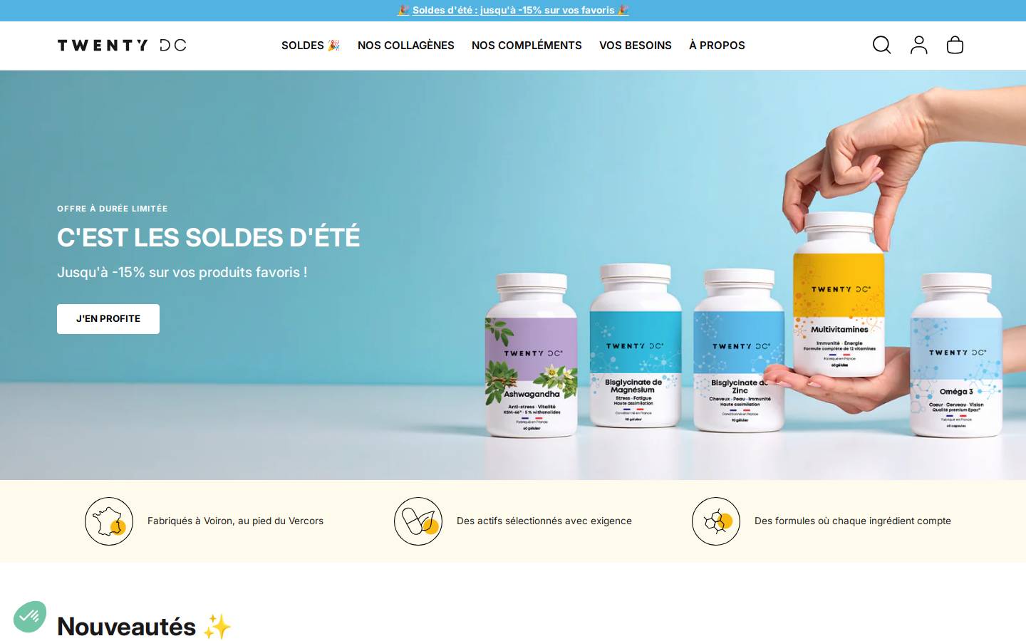 Twentydc homepage screenshot