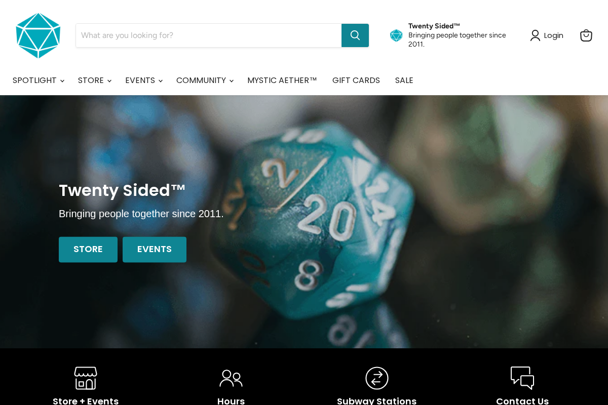 Twenty Sided™ homepage screenshot