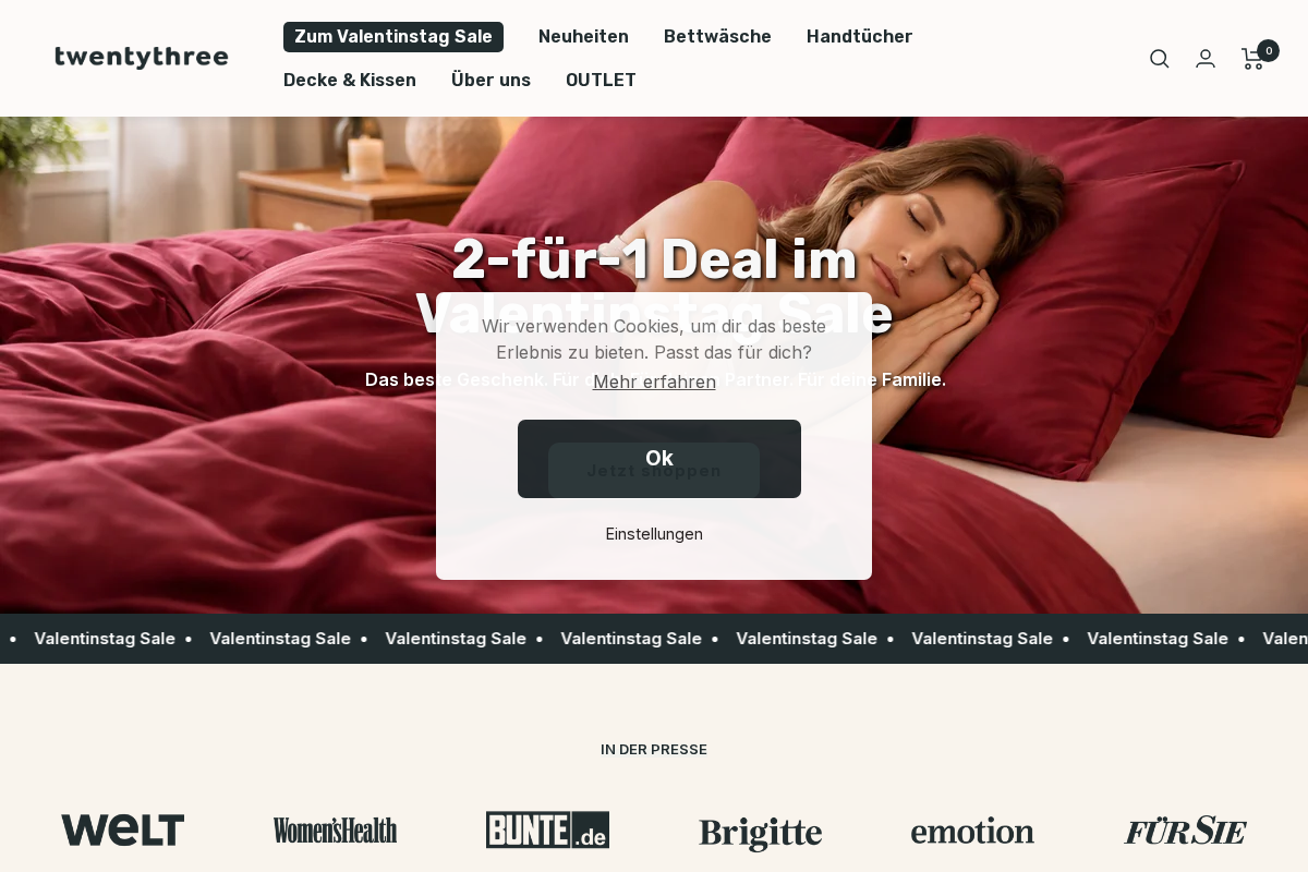 twentythree.de homepage screenshot
