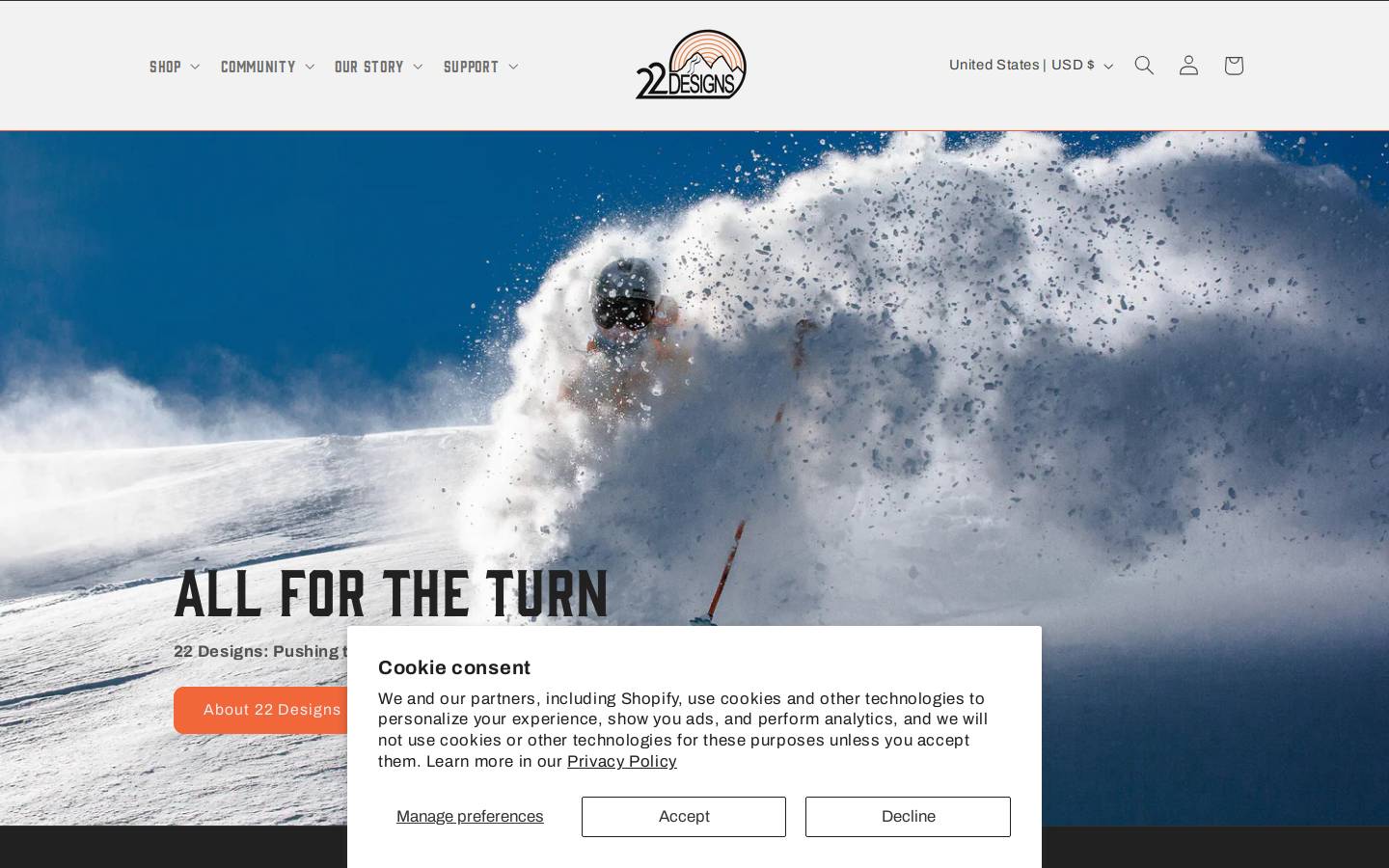 twentytwodesigns.com homepage screenshot