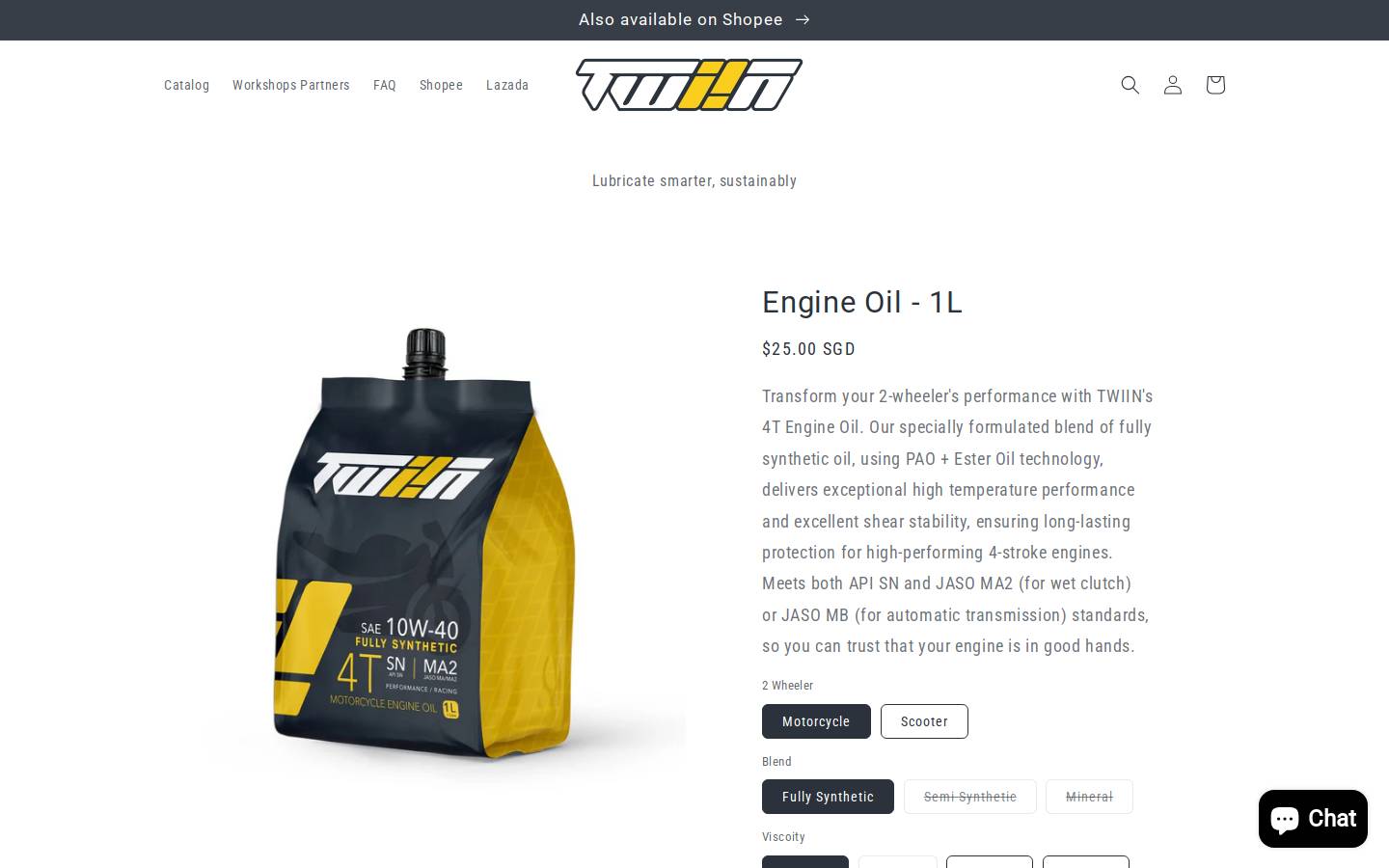 twiin-oil.com homepage screenshot