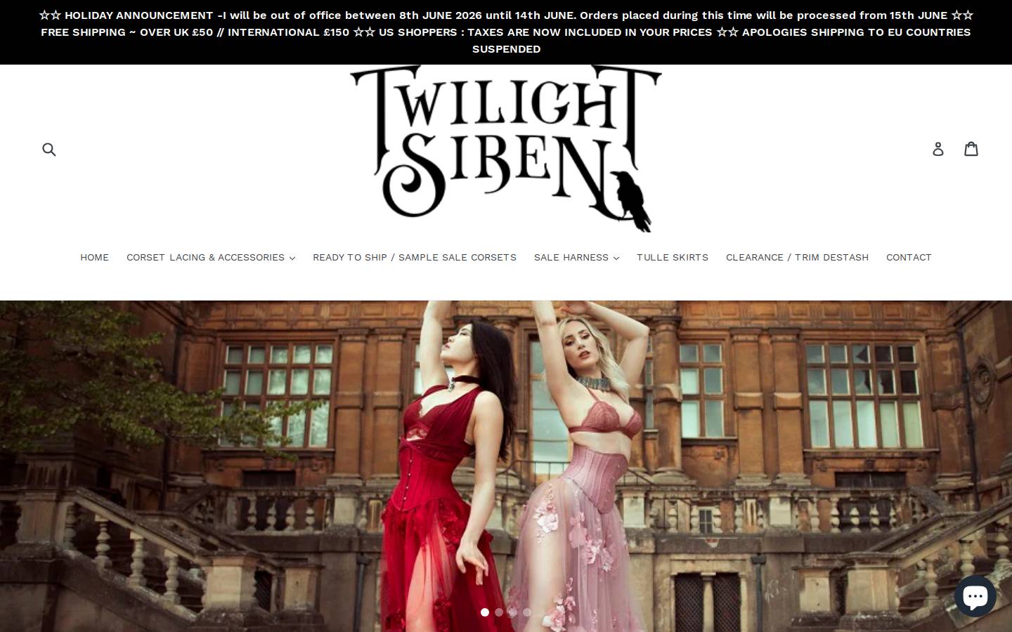 twilightsiren.co.uk homepage screenshot