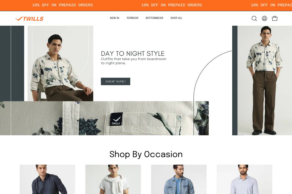 twills.in homepage screenshot