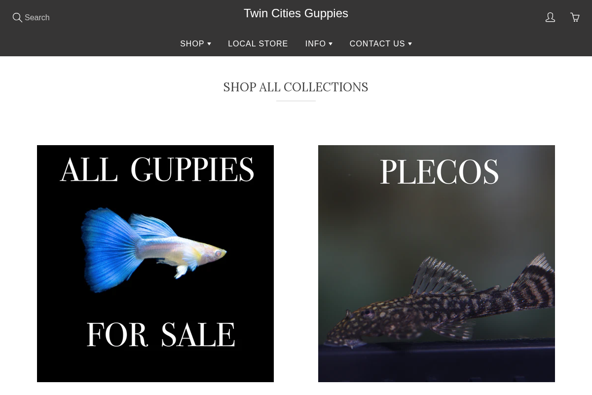 Twin Cities Guppies homepage screenshot