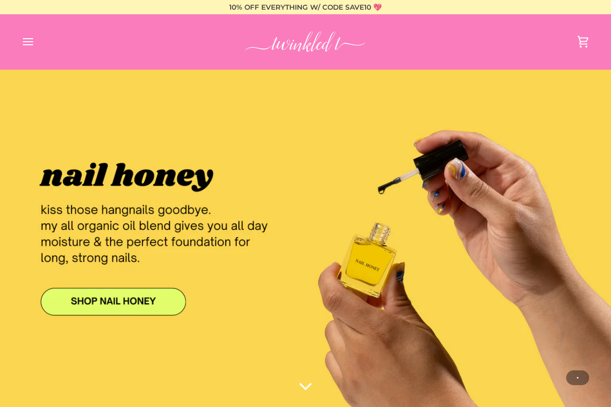 Twinkled T homepage screenshot