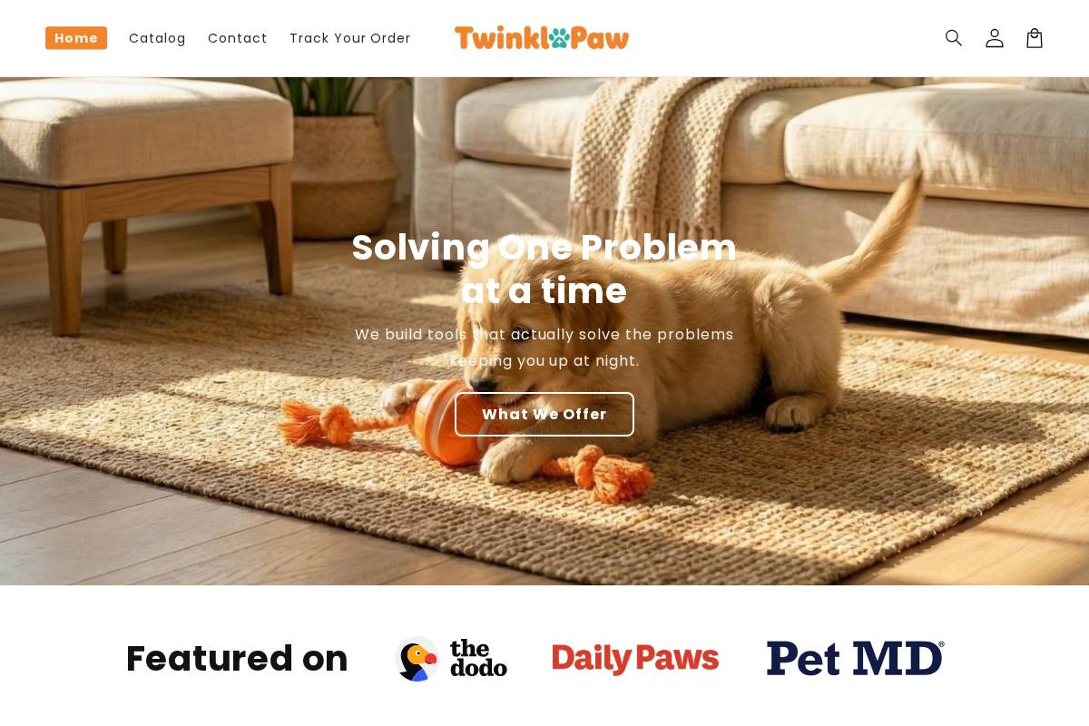 Twinklepaw homepage screenshot