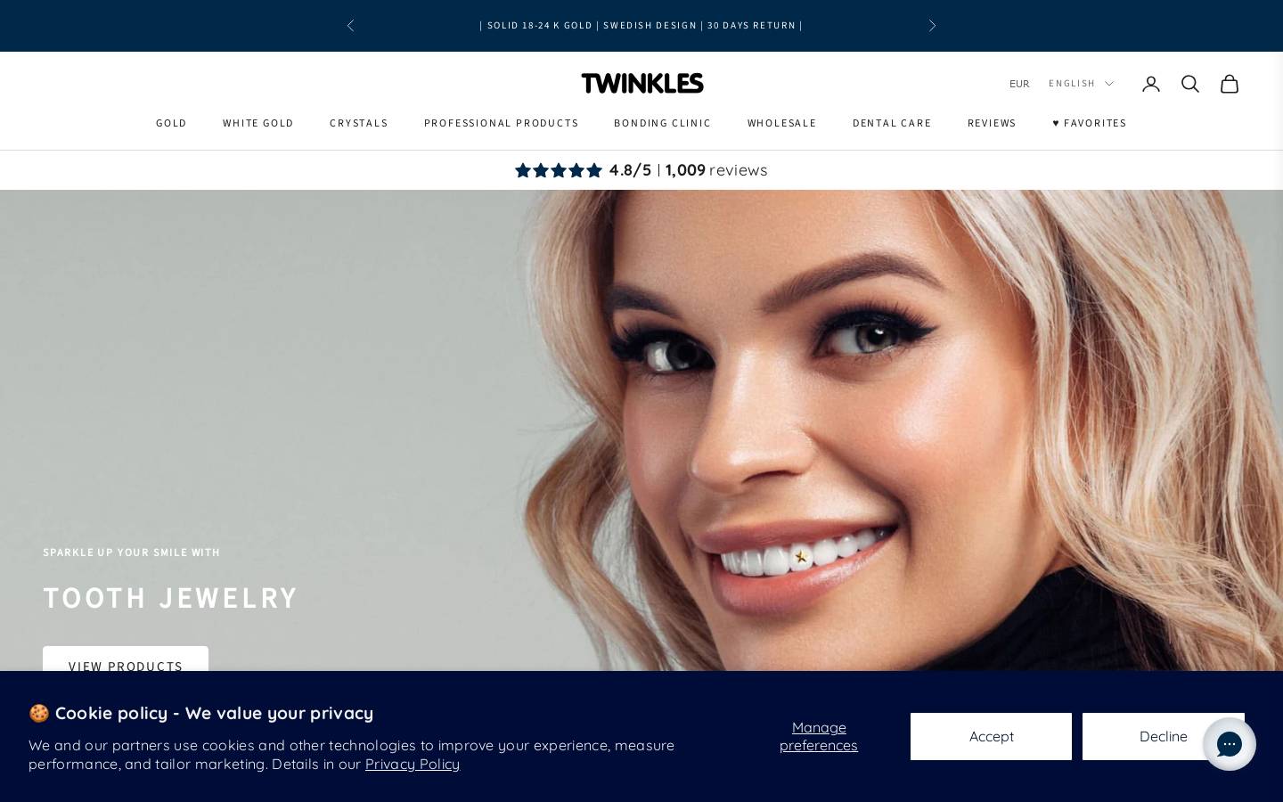 Twinkles homepage screenshot