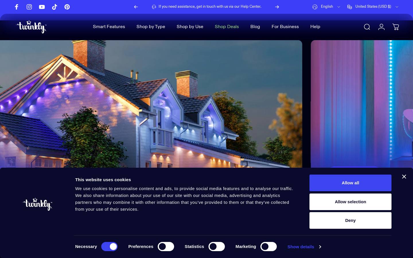 Twinkly homepage screenshot