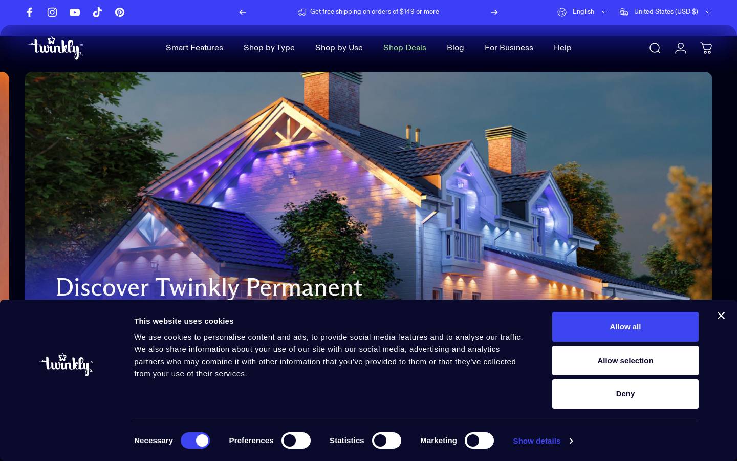 Twinkly homepage screenshot