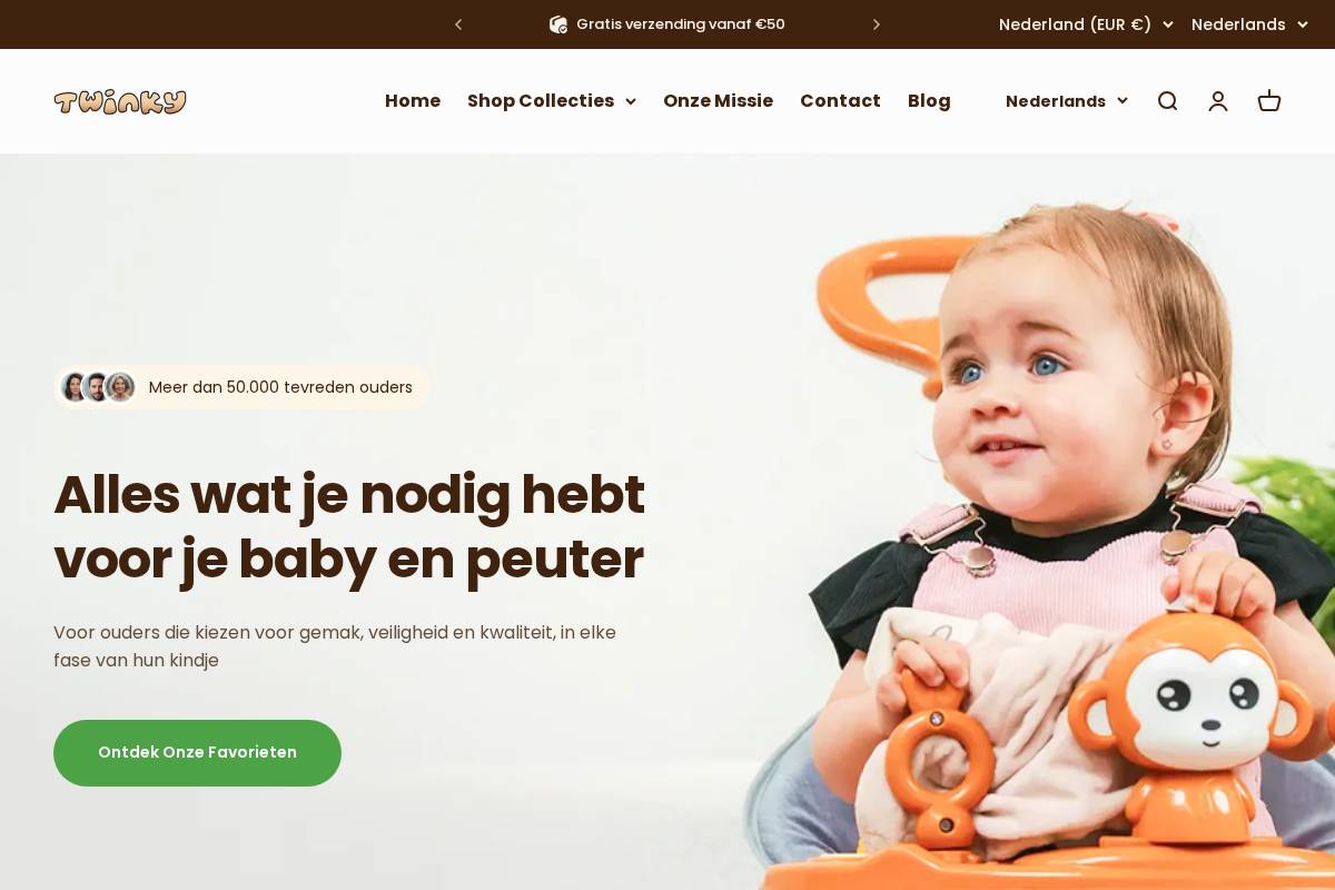 Twinky homepage screenshot