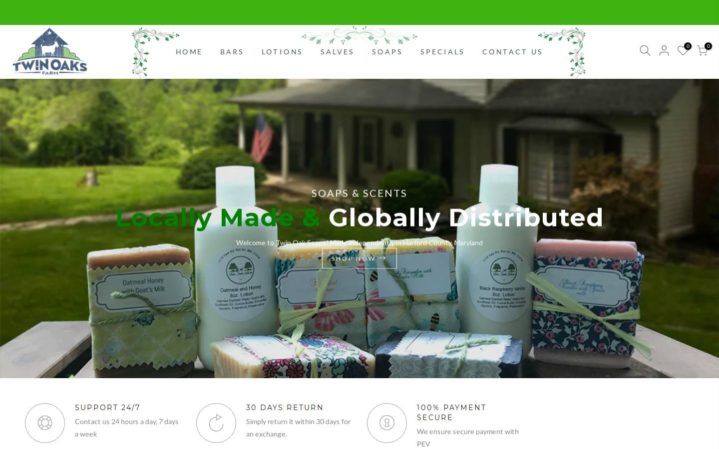 twinoaksfarmllc.com homepage screenshot