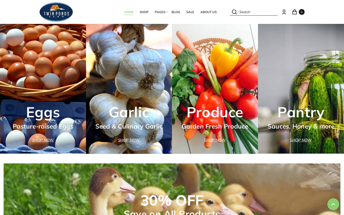 twinpondsfarm.com homepage screenshot