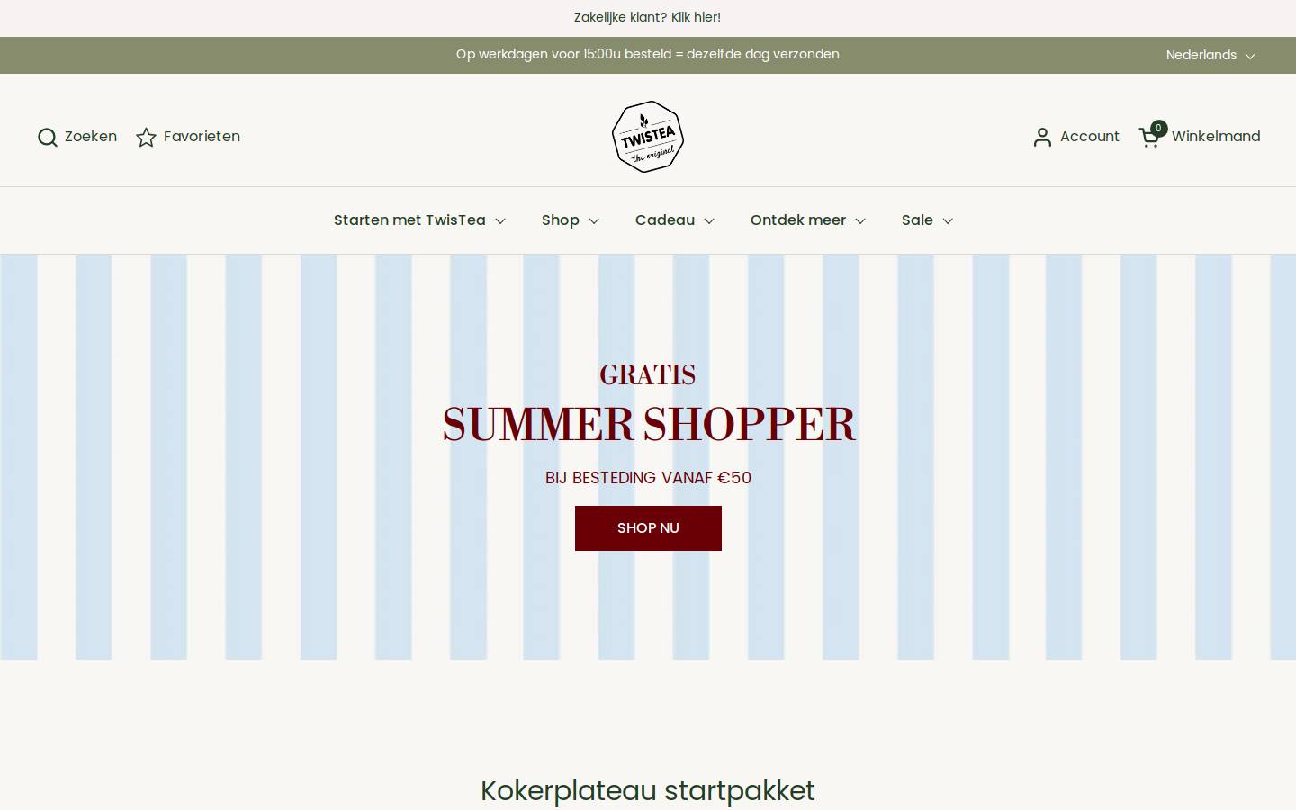 Twistea homepage screenshot