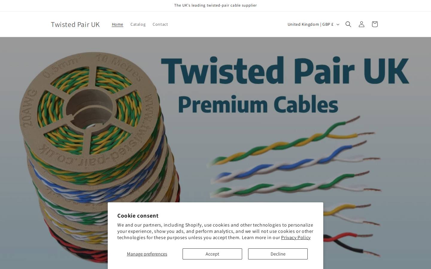 twisted-pair.co.uk homepage screenshot