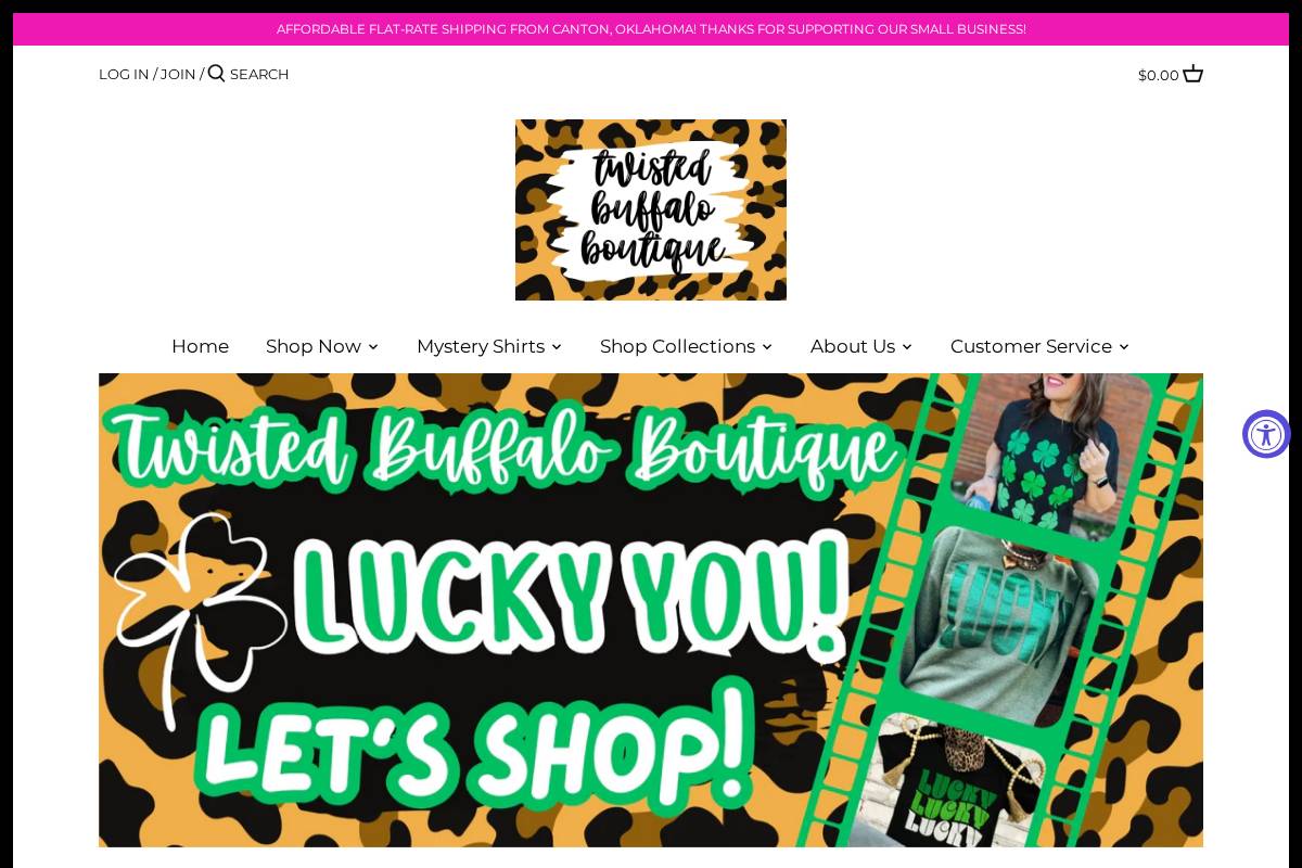 twistedbuffaloboutique.com homepage screenshot